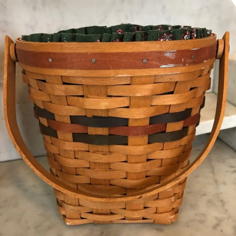 LONGABERGER Shades of Autumn Harvest Basket, Liner & Protector